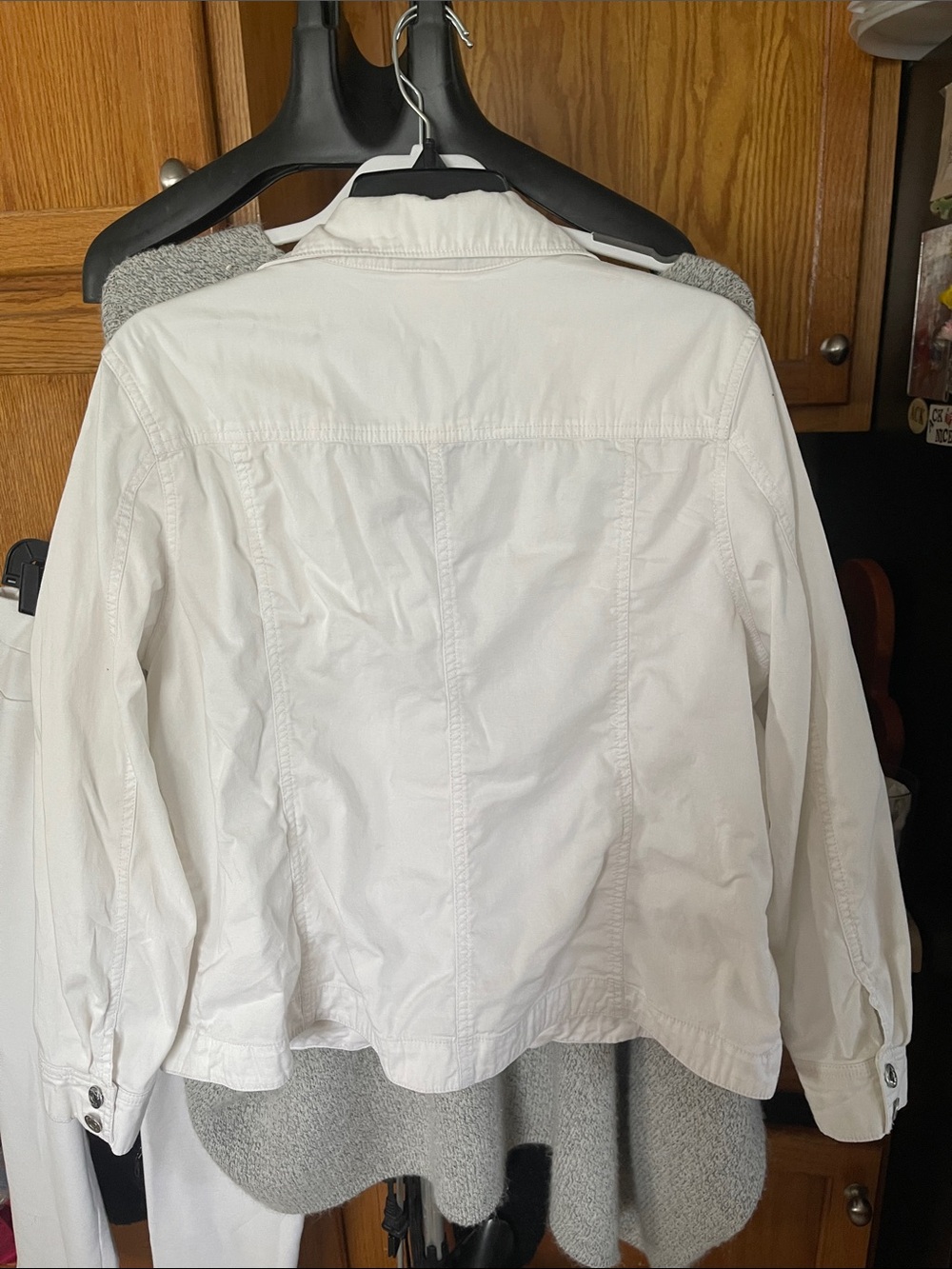 Coral Bay White Denim Jacket with Button-Front XL white - Picture 7 of 9